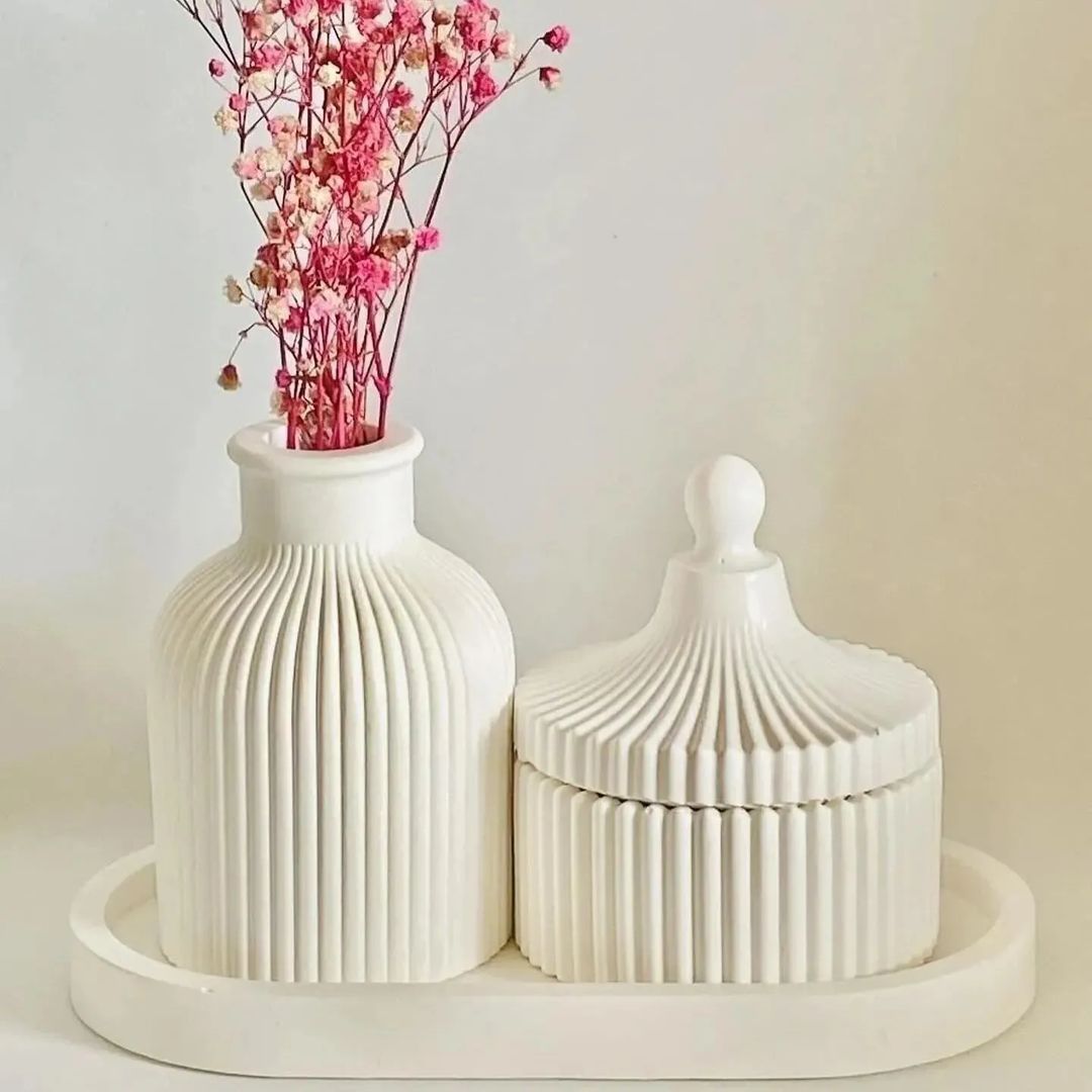 Dekorux - Lüks Çizgili Set