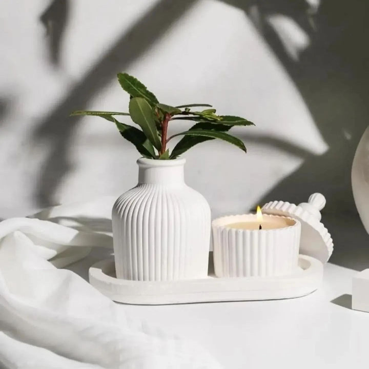 Dekorux - Lüks Çizgili Dekor Seti