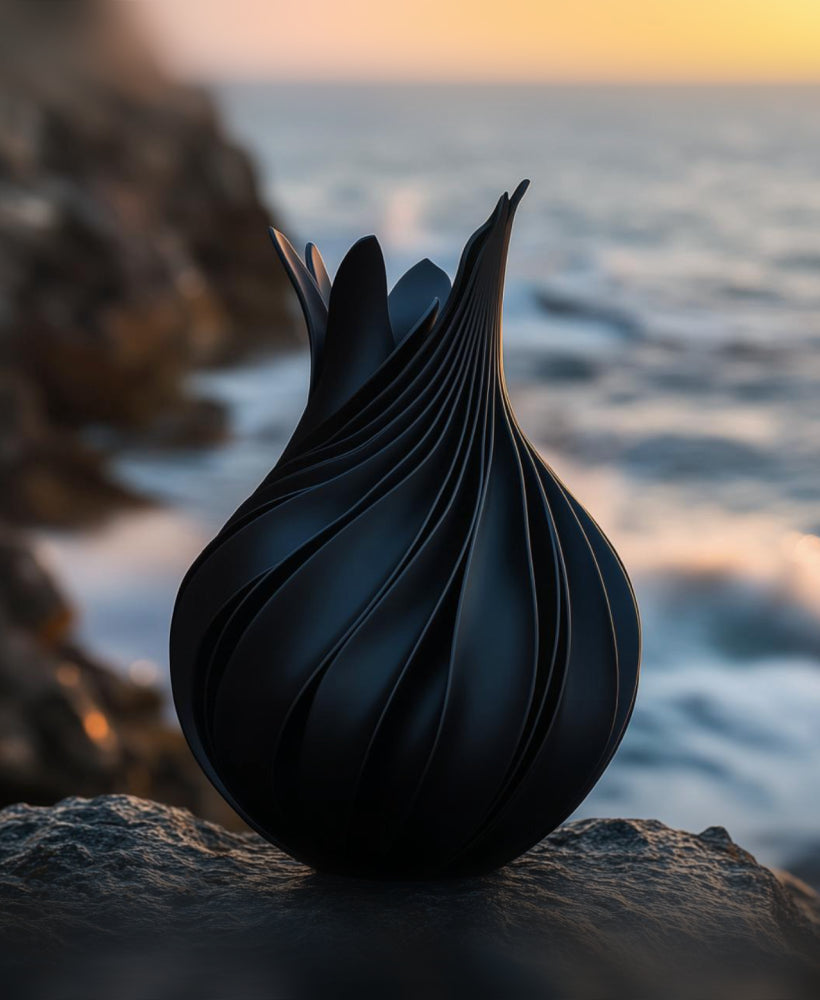 Doğanın Akışından İlham Alan Sanat Eseri! 🌊🖤