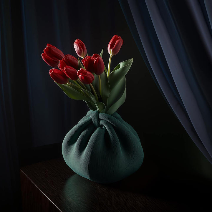 Velvet Bloom - Kumaş Dokulu Sanatsal Vazo
