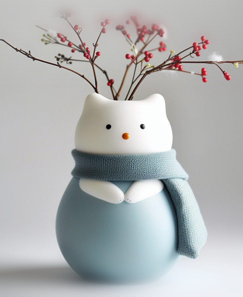 Kış Masalı: Şirin Kedi Vazo 🐱❄️
