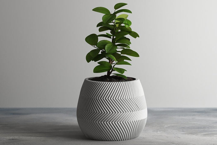 "Zarif ve Modern: Turkuaz Geometrik Saksı" 🌱💙