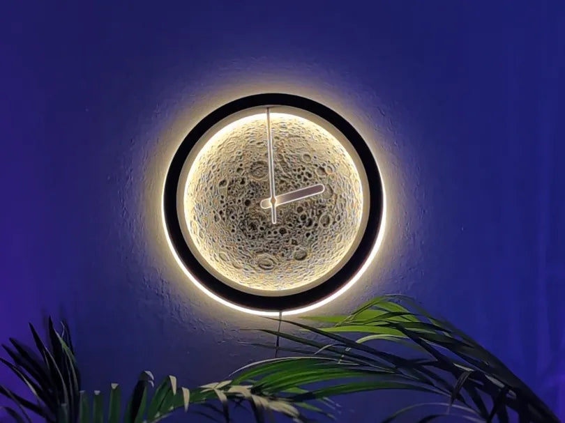 Dekorux - Ay Işığı Duvar Saati 🌙🕰️