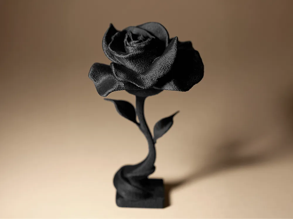 Dekorux - Obsidian Rose Sculpture