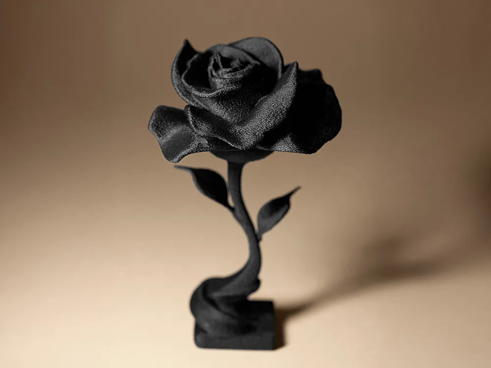 Dekorux - Obsidian Rose Sculpture