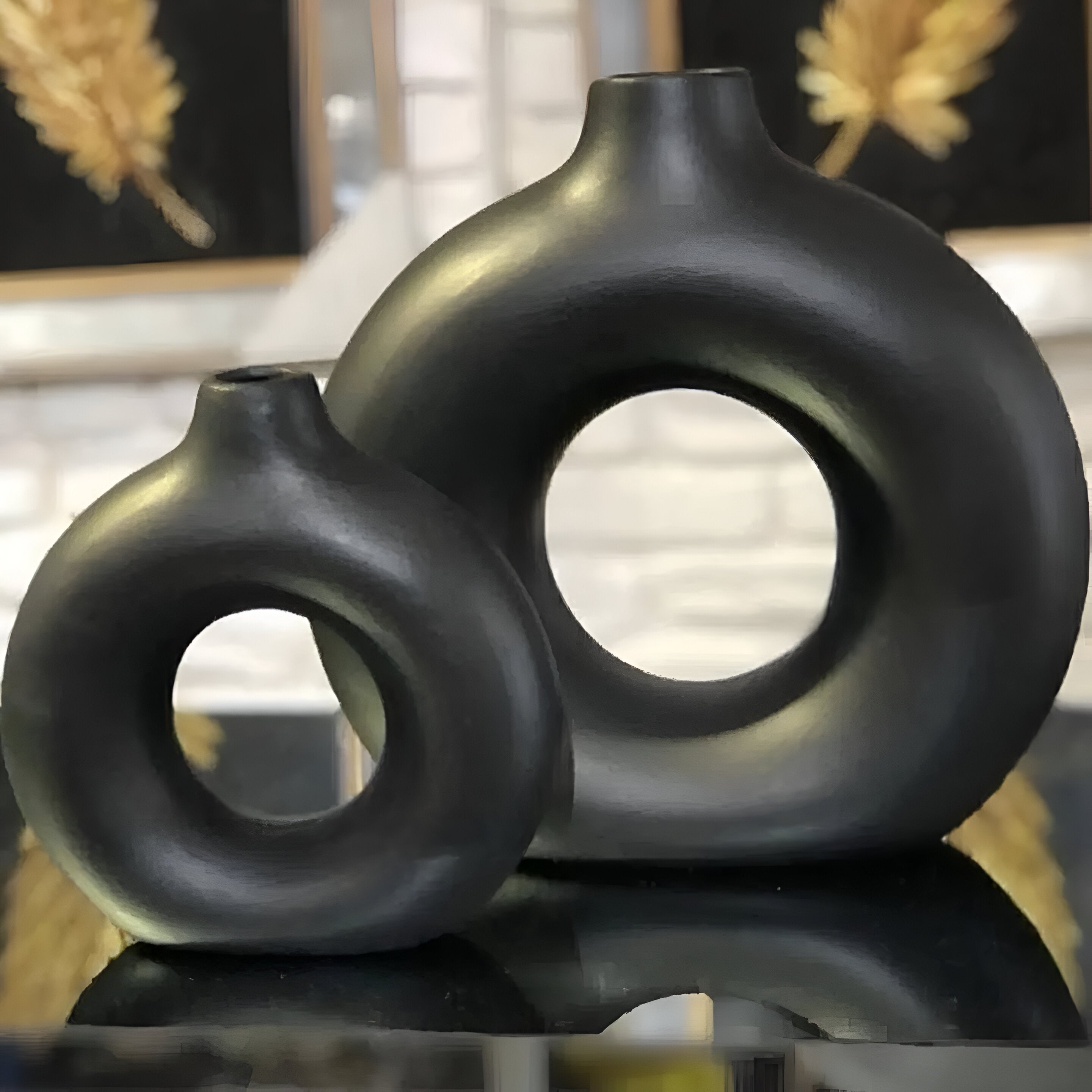 Dekorux - Noir Circle Vase Set