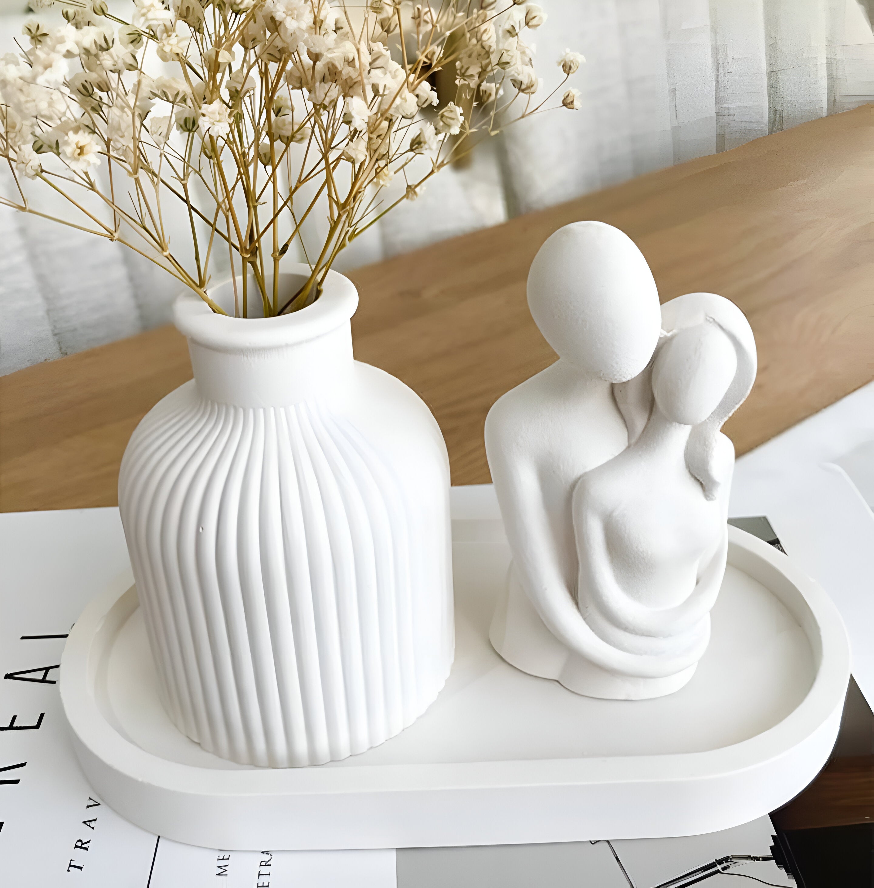 İskandinav Dekoratif Vazo ve Biblo Seti