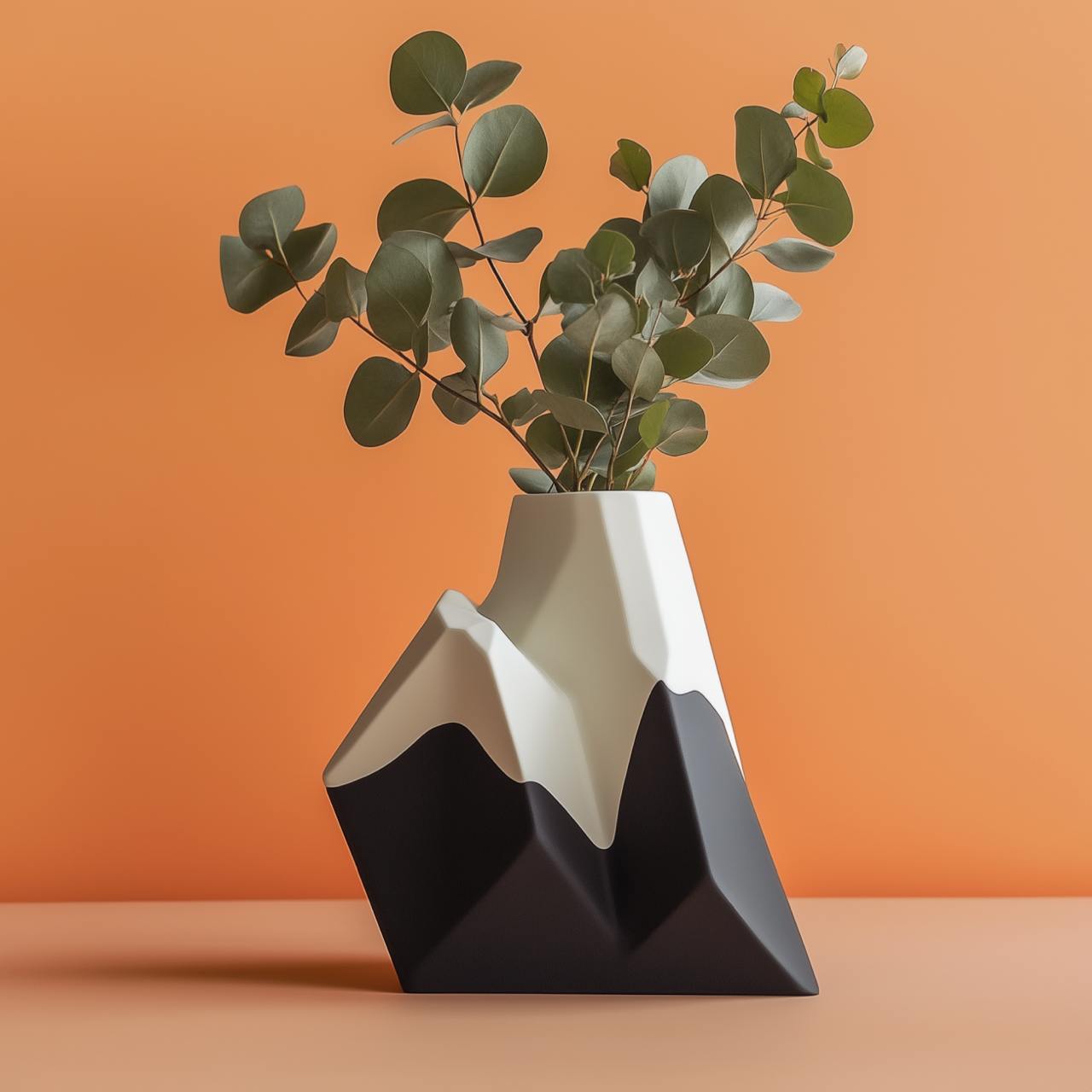 Alpine Peaks - Dağ Silueti Dekoratif Vazo