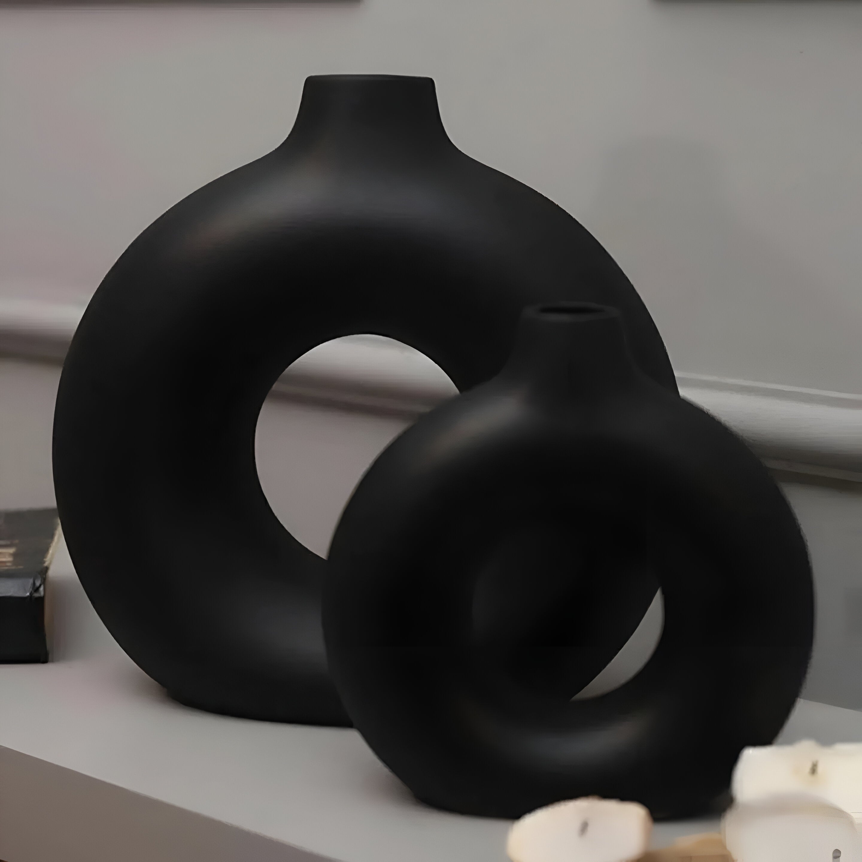Dekorux - Noir Circle Vase Set