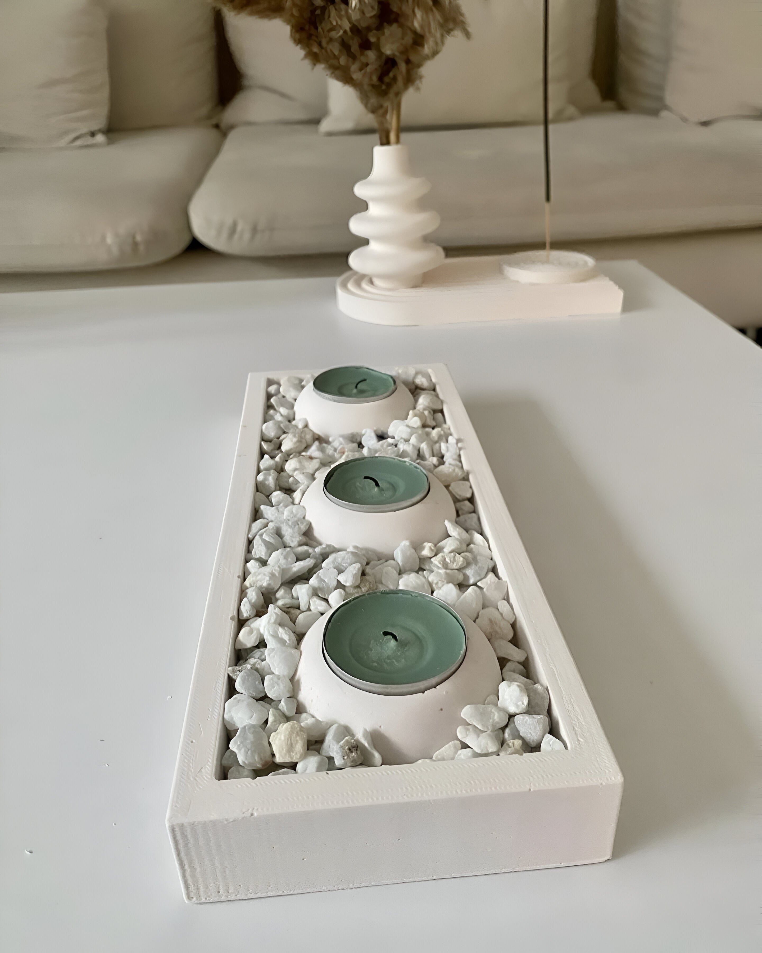 Zen Işıltı Dekoratif Mumluk Seti