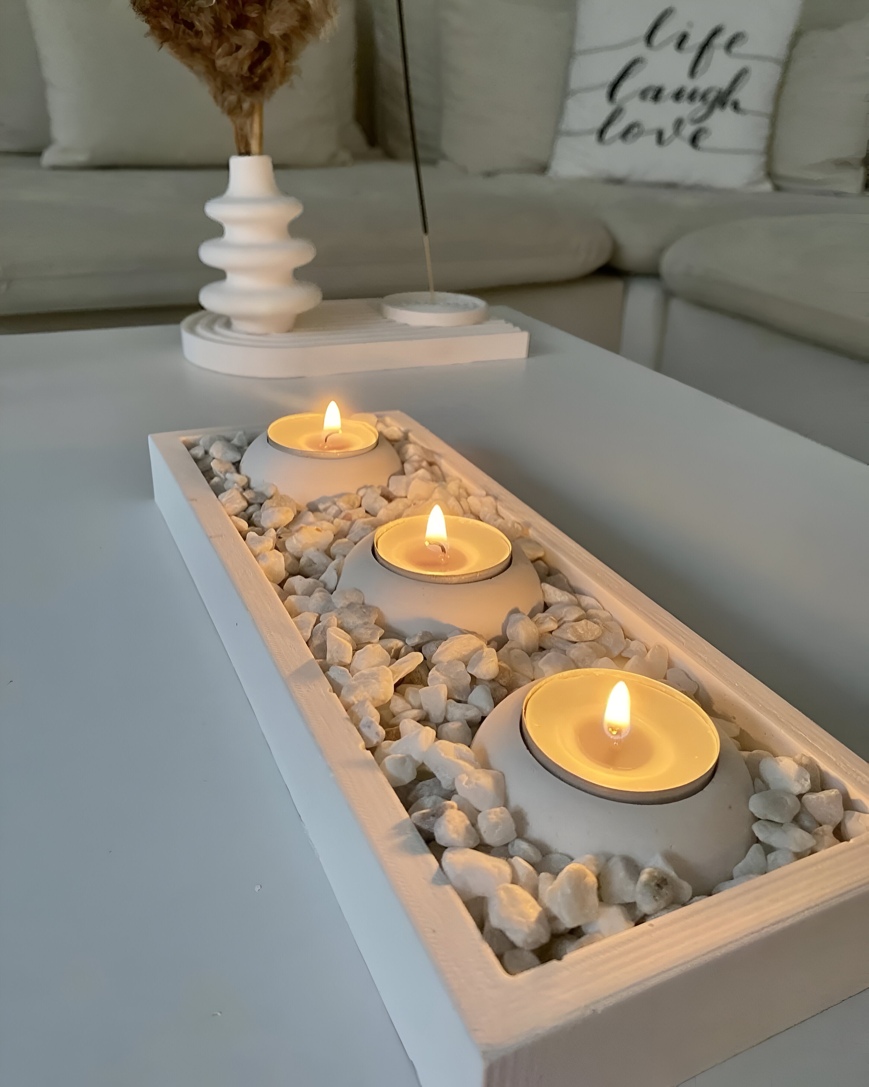 Zen Işıltı Dekoratif Mumluk Seti