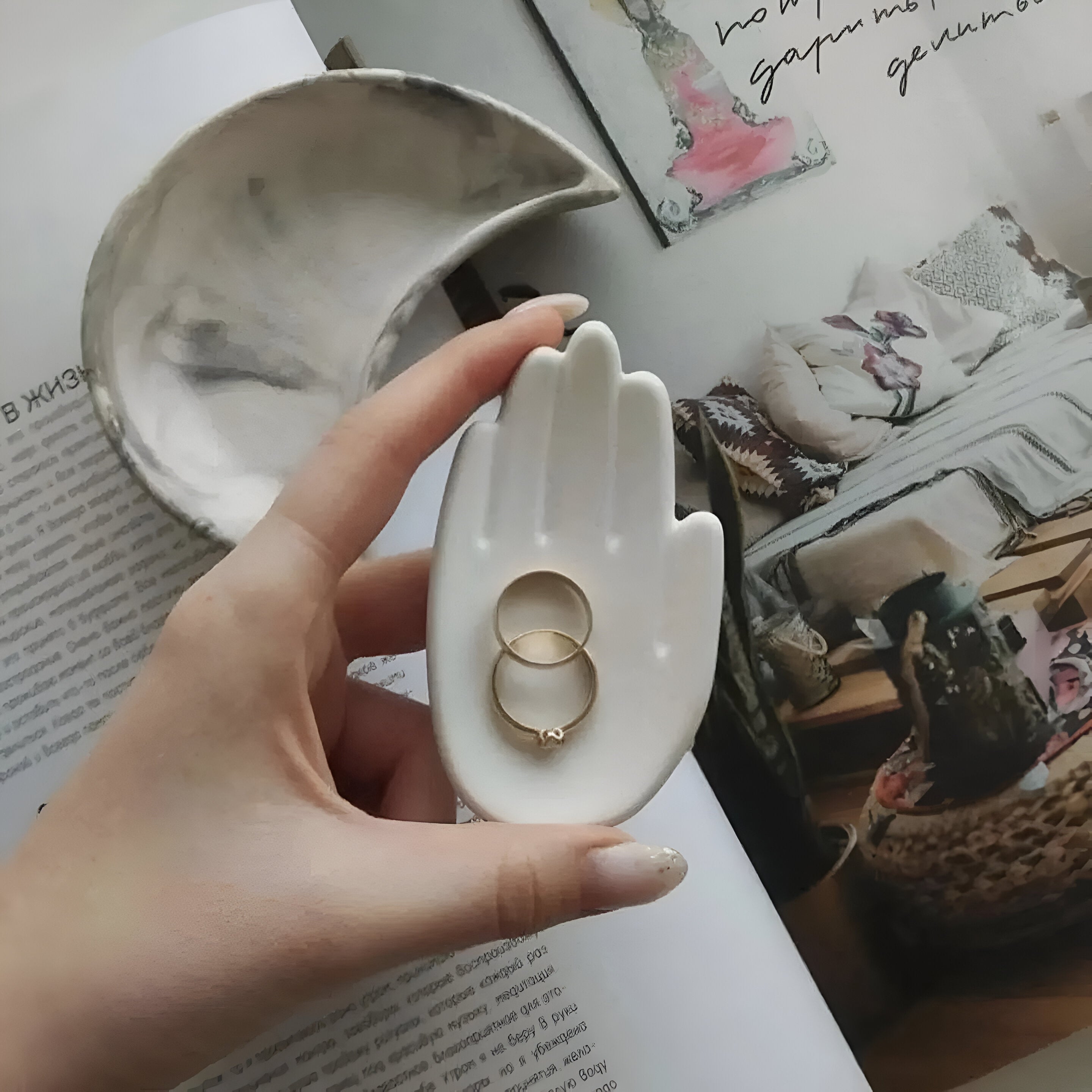 Dekorux - El Formunda Takı & Aksesuar Tabağı