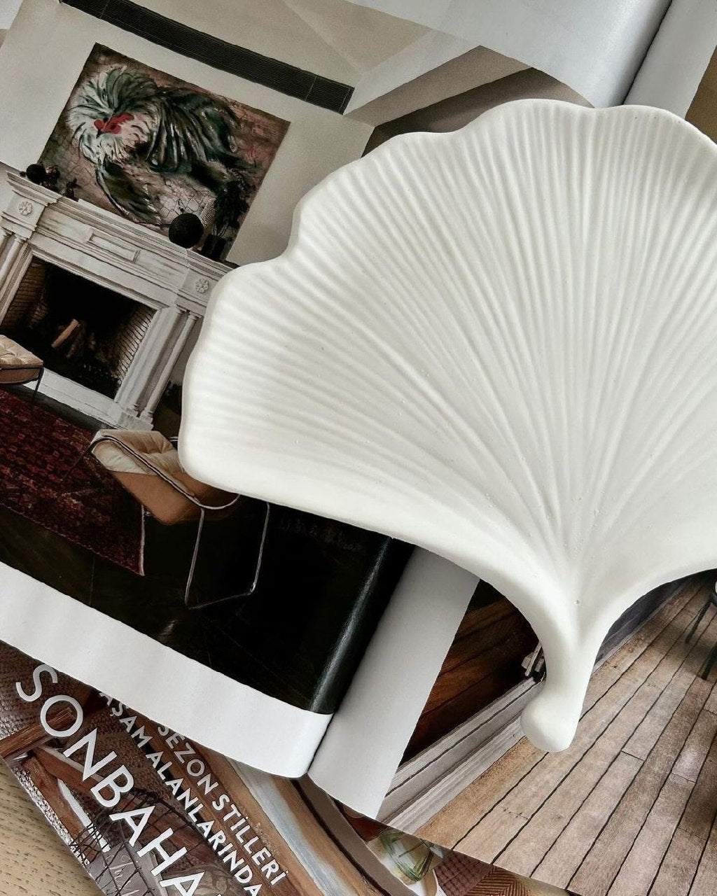 Dekorux - Ginkgo Yaprak Tabak