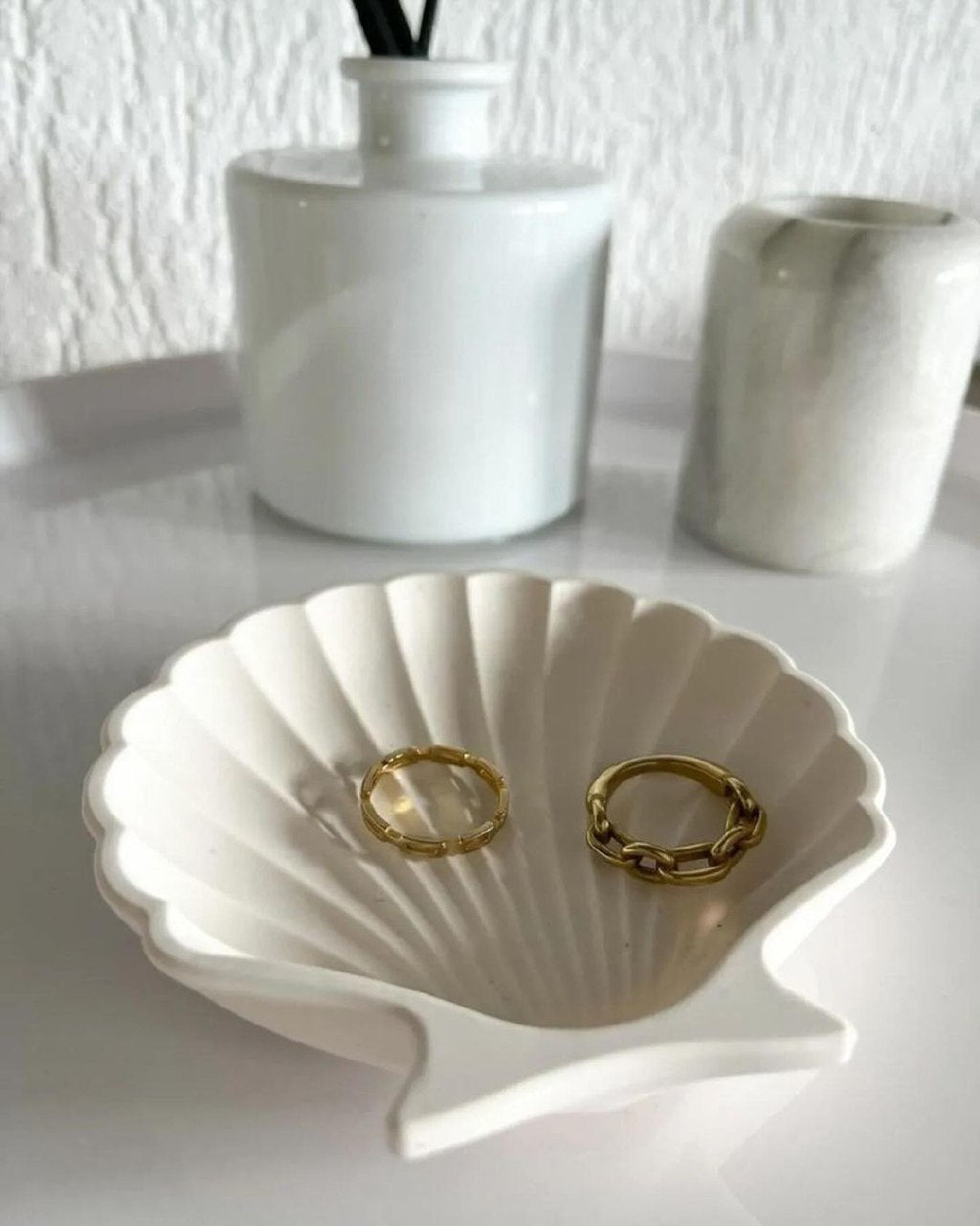 Dekorux - Deniz Kabuğu Şık Takı Tabağı