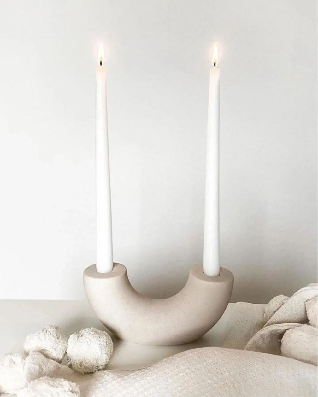 Dekorux - Modern Kavisli Şamdan