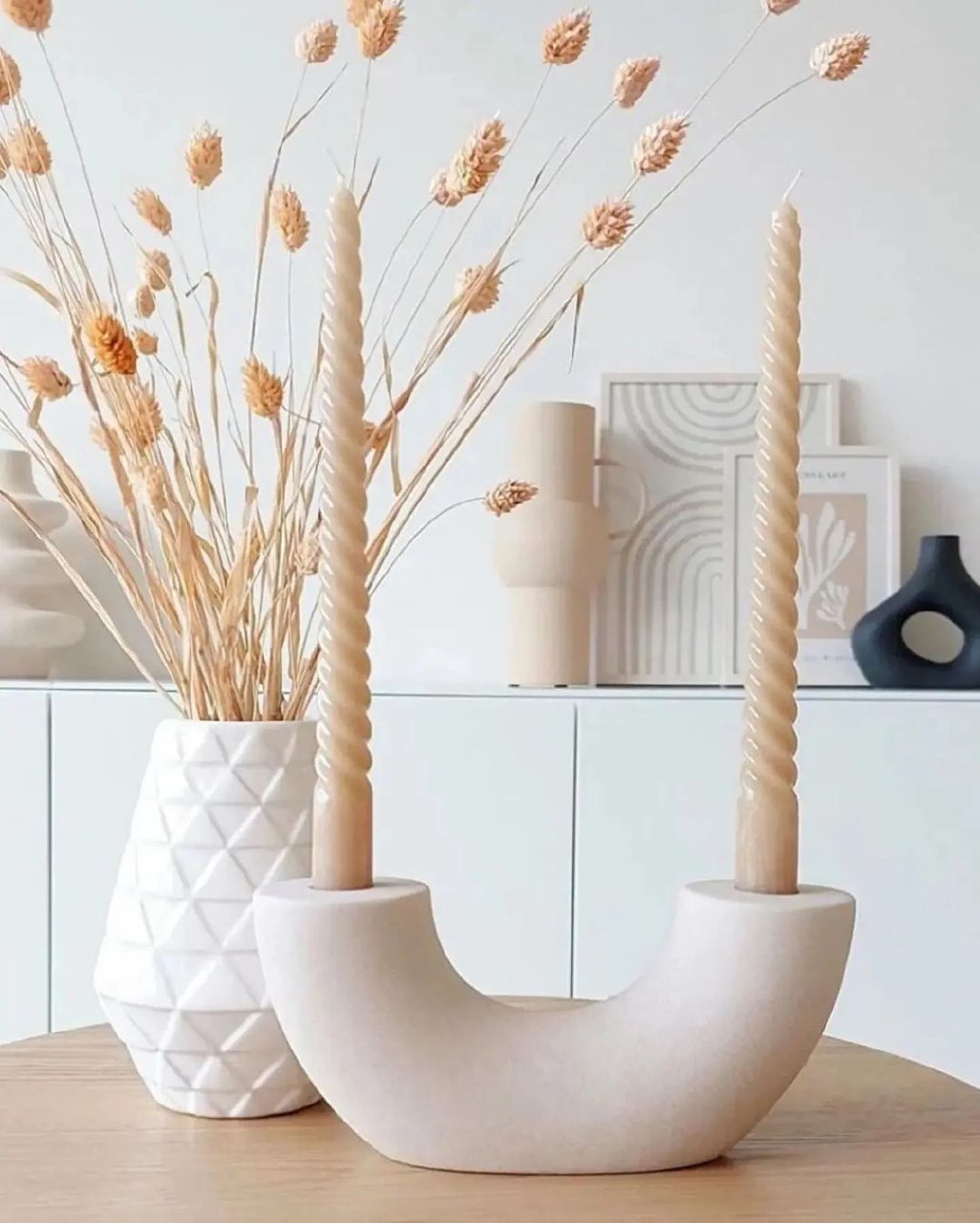 Dekorux - Modern Kavisli Şamdan