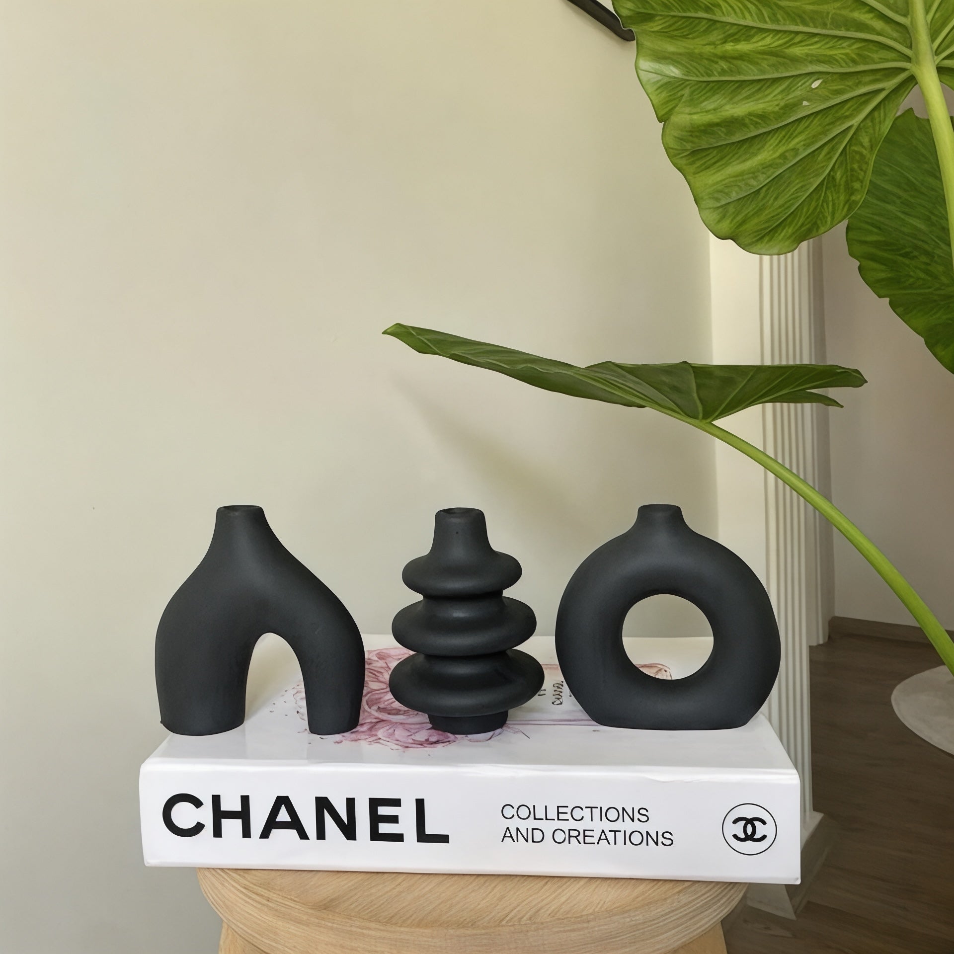 Dekorux - Siyah Modern Vazo Seti