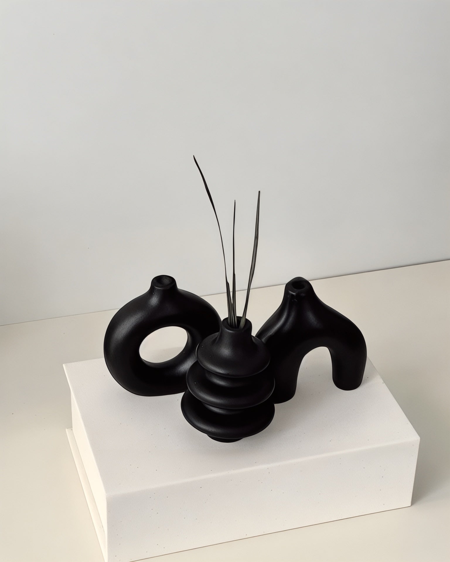 Dekorux - Noir Abstract Vazo Seti