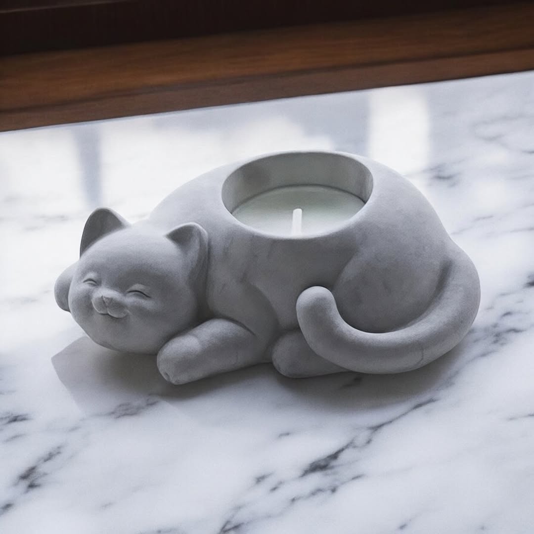 Dekorux – Cozy Cat Candle Holder