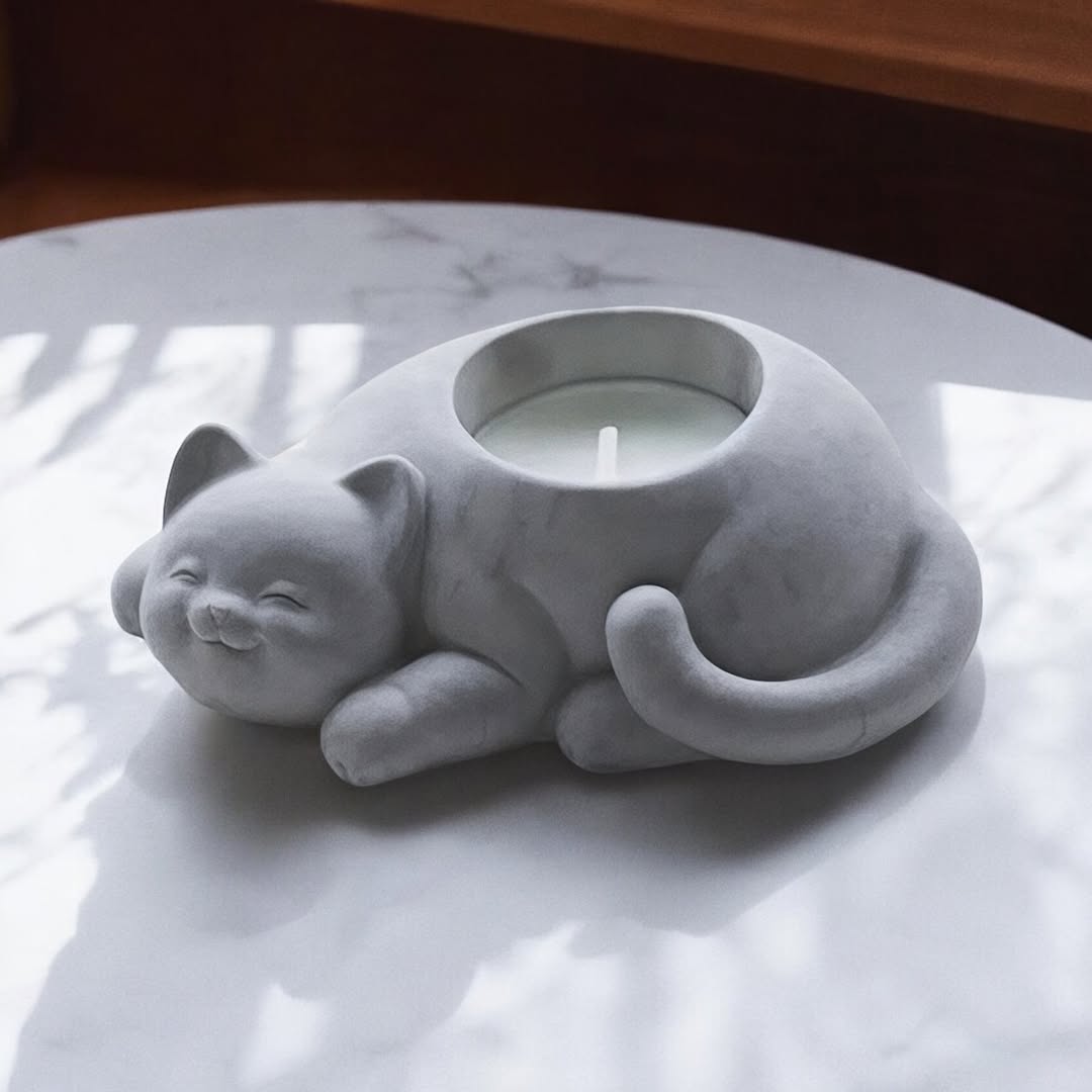 Dekorux – Cozy Cat Candle Holder