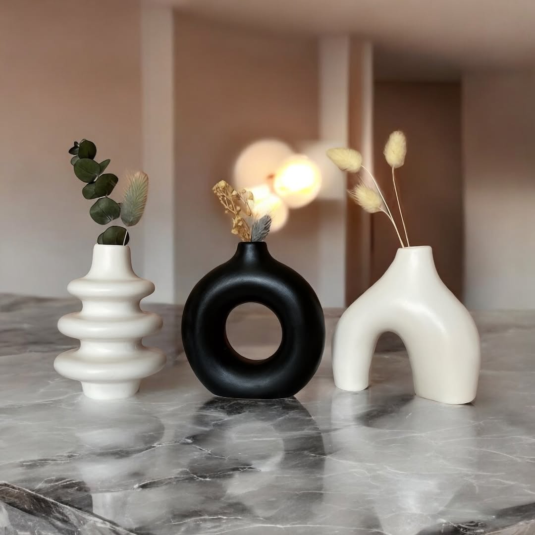 Dekorux - Monokrom Vazo Seti