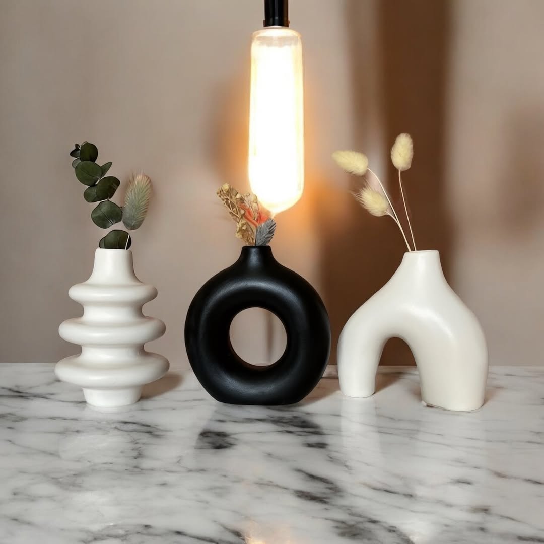 Dekorux - Monokrom Vazo Seti