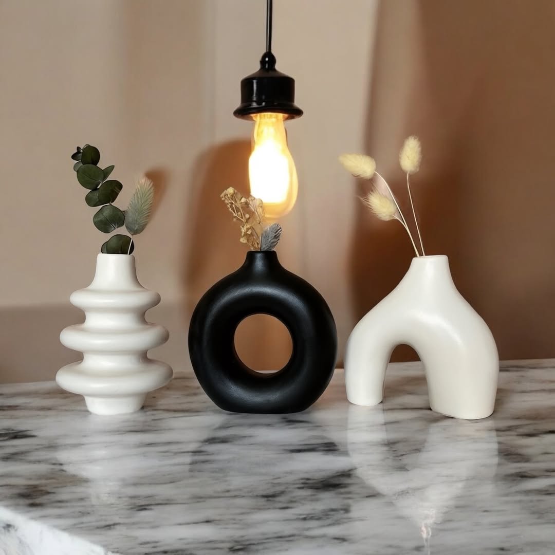 Dekorux - Monokrom Vazo Seti