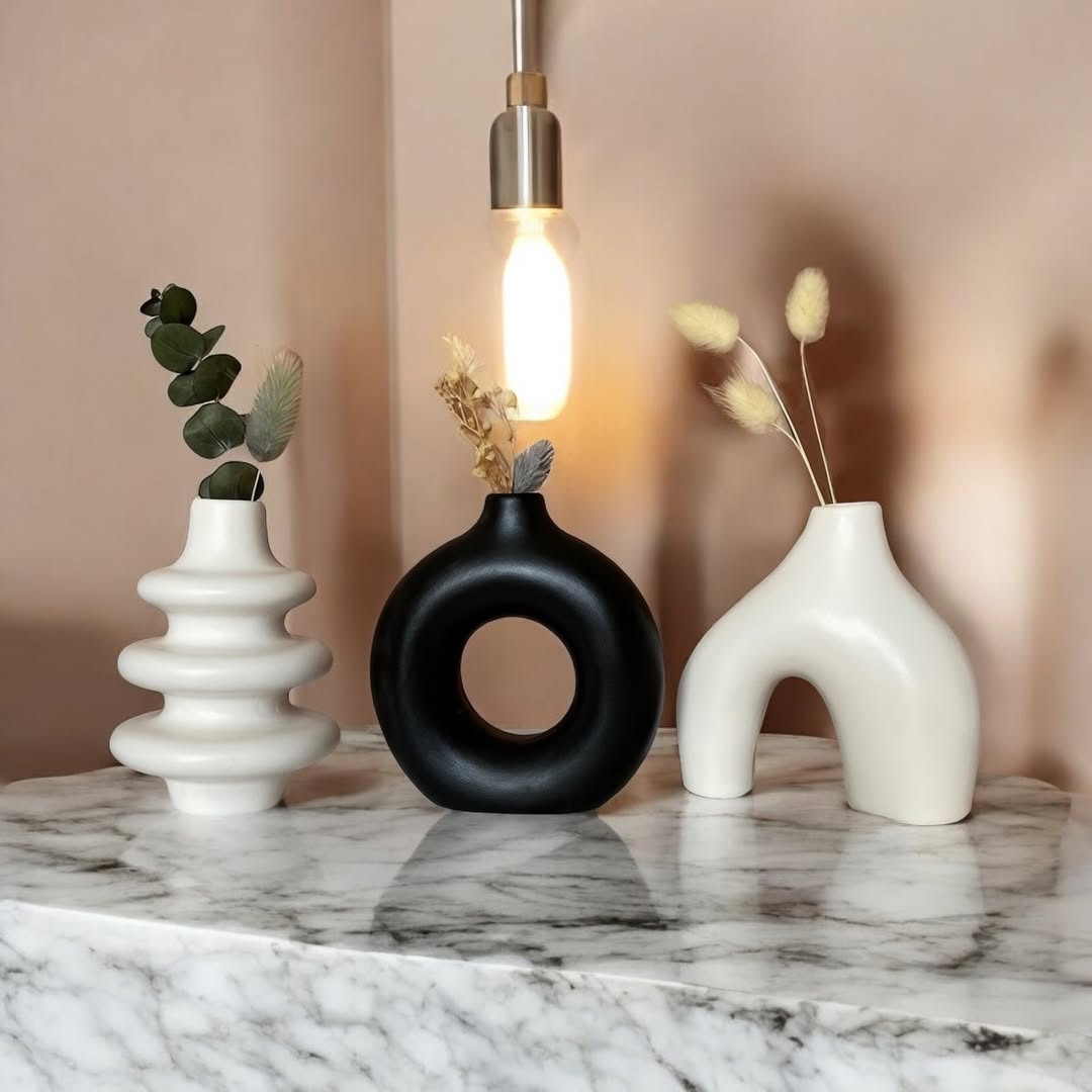 Dekorux - Monokrom Vazo Seti