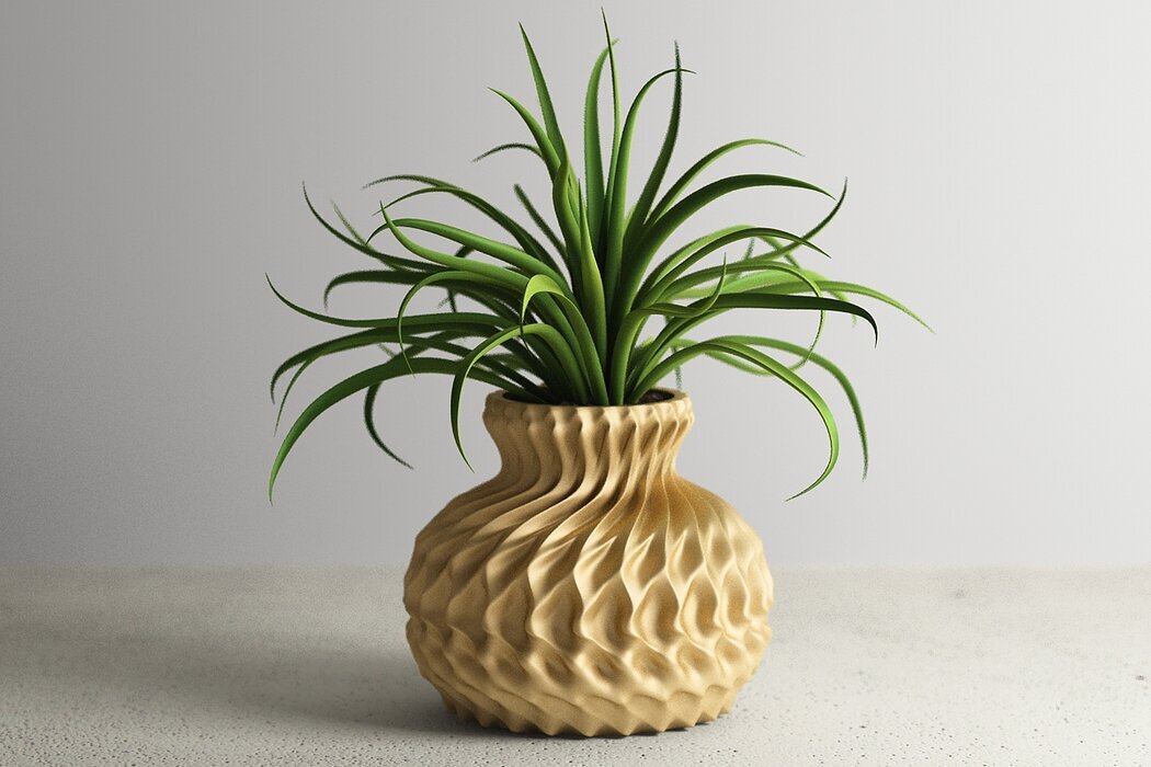 "Dalgalı Dokusu ile Sanat Eseri Gibi Saksı!" 🌊✨