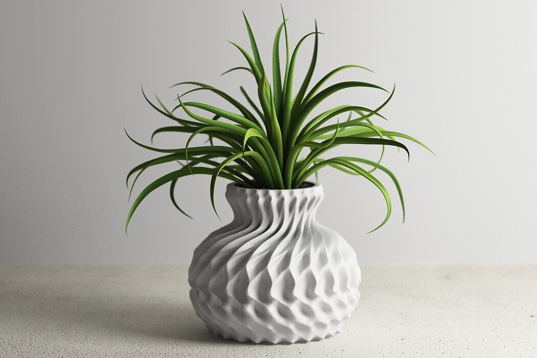 "Dalgalı Dokusu ile Sanat Eseri Gibi Saksı!" 🌊✨